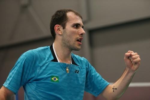 Daniel Paiola no Mundial de Badminton da França - 2010  / Foto: Divulgação